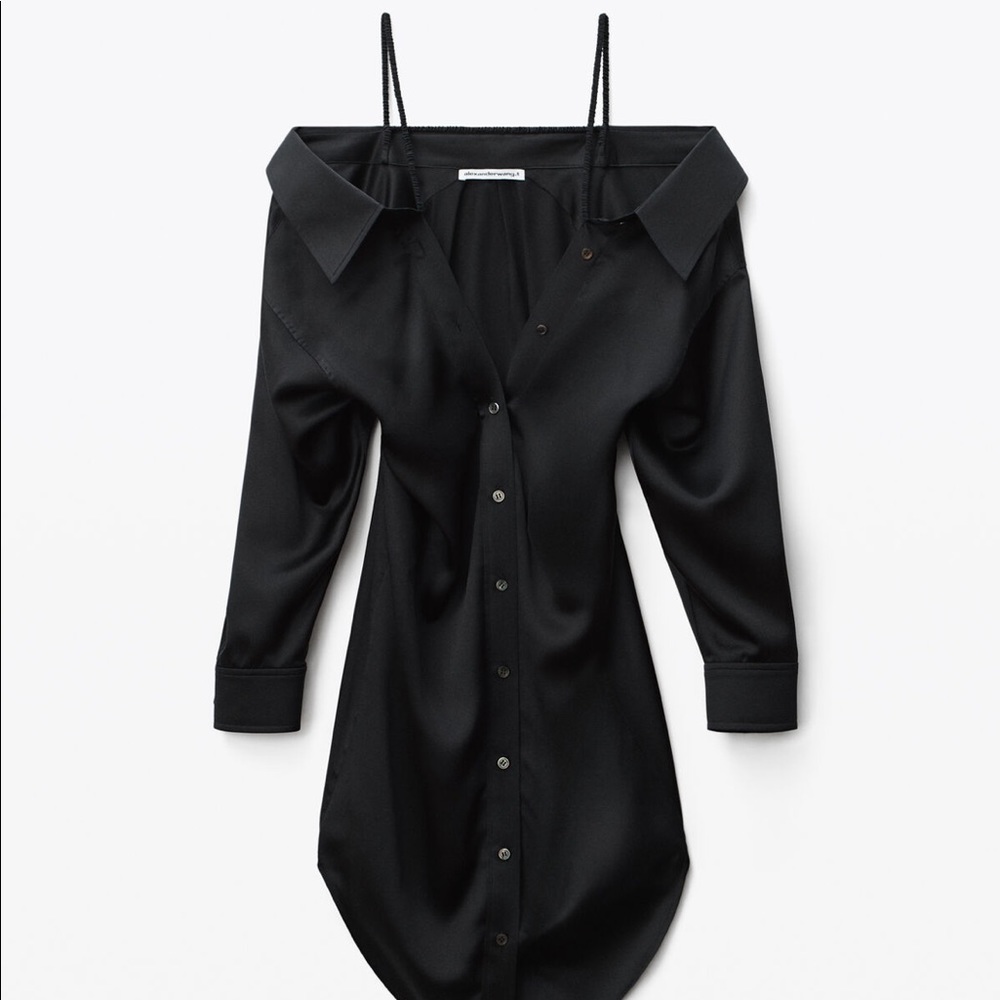 Alexander Wang Scrunchie Strap Off Shoulder Dress